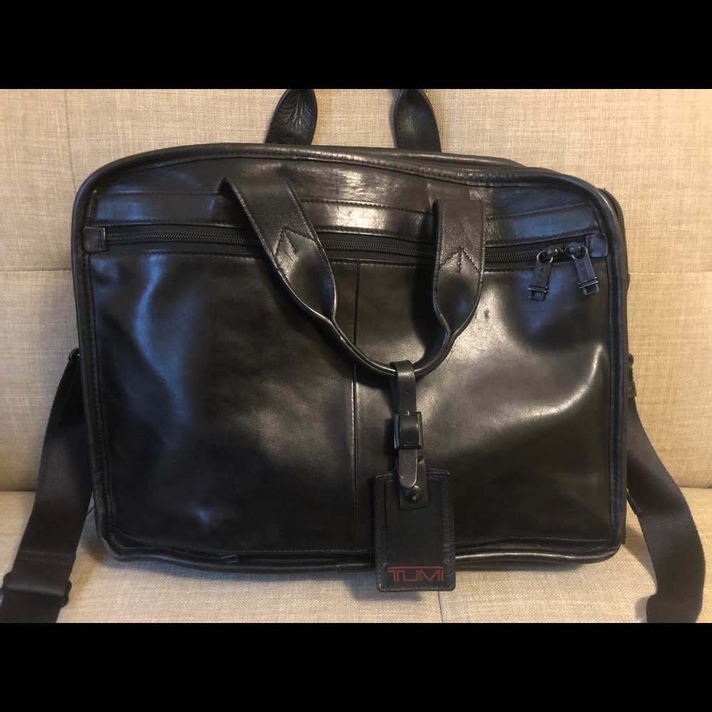 TUMI Leather Laptop Brief